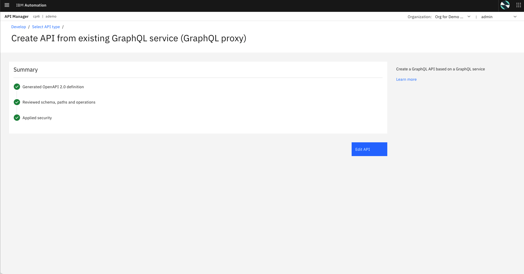 API Lifecycle Lab - Manage GraphQL API