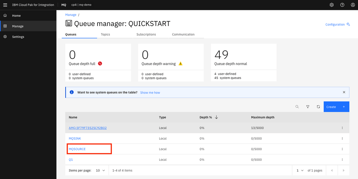 lab4 quickstart mqsource