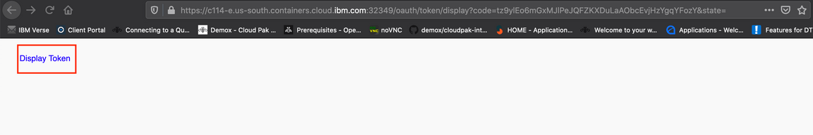 ibm cloud display token