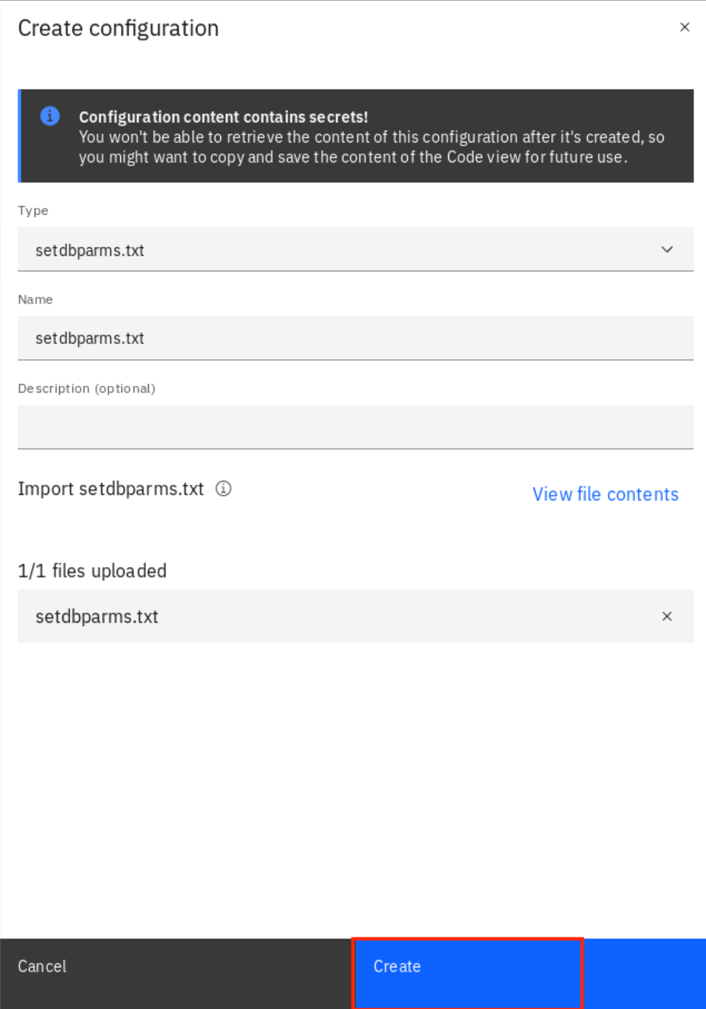 lab3 task4 12 confirm setdbparms