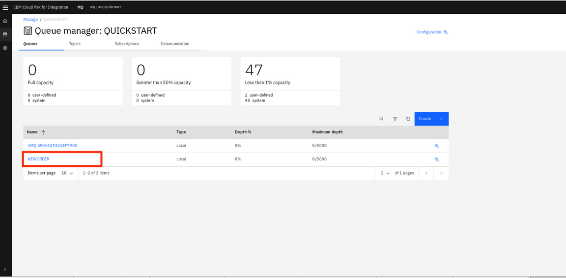 ace mq check neworder