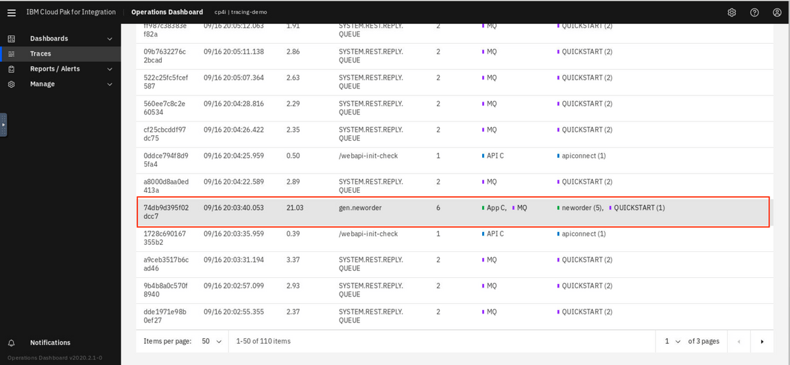 ace mq tracing traces