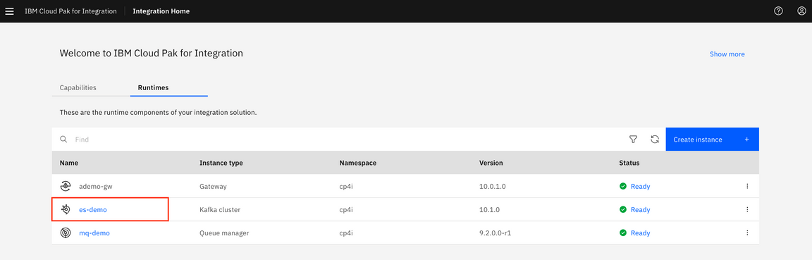 lab4 runtimes es demo