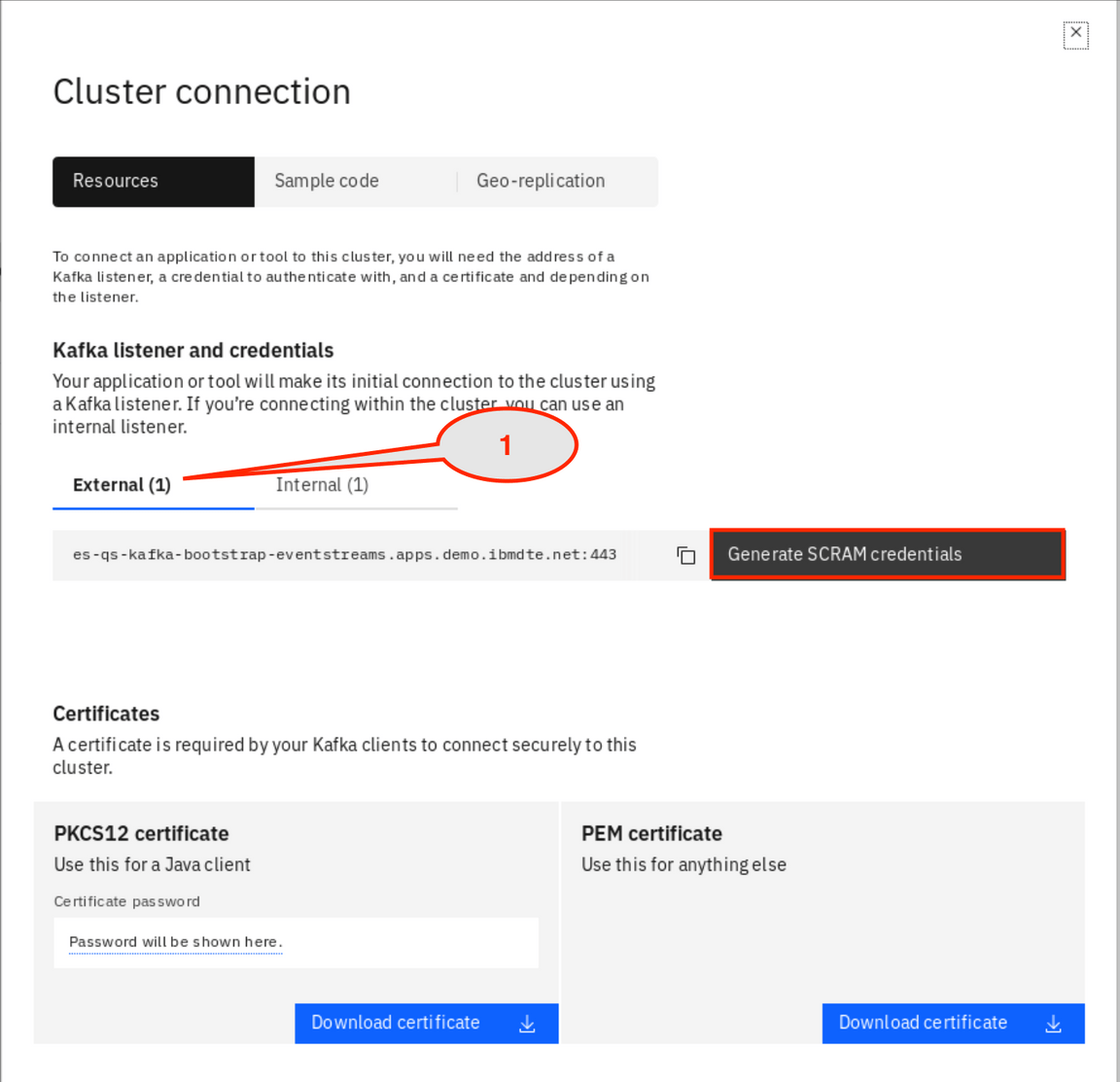 lab4 cluster connection external