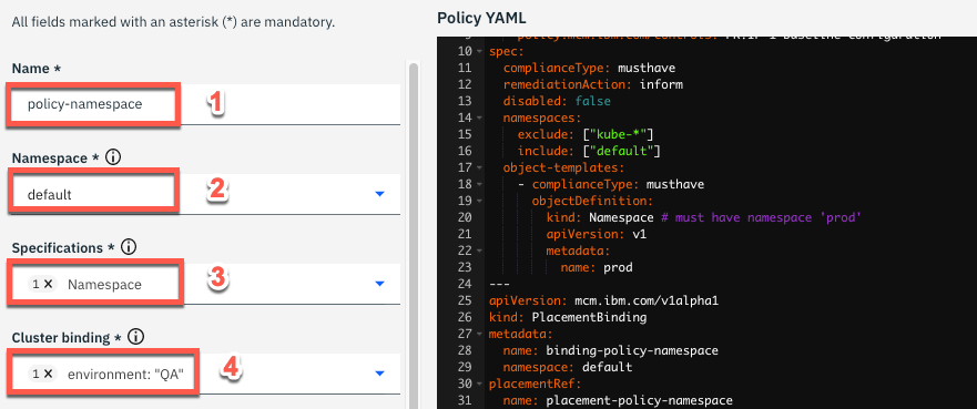 6 namespace policy image