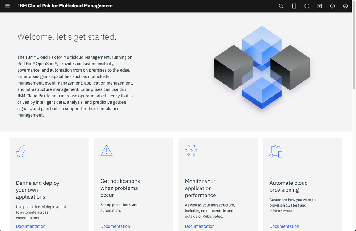 cp4mcm welcome page