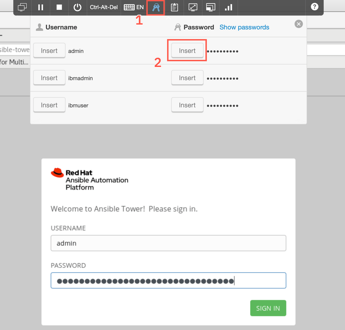 ansible credentials